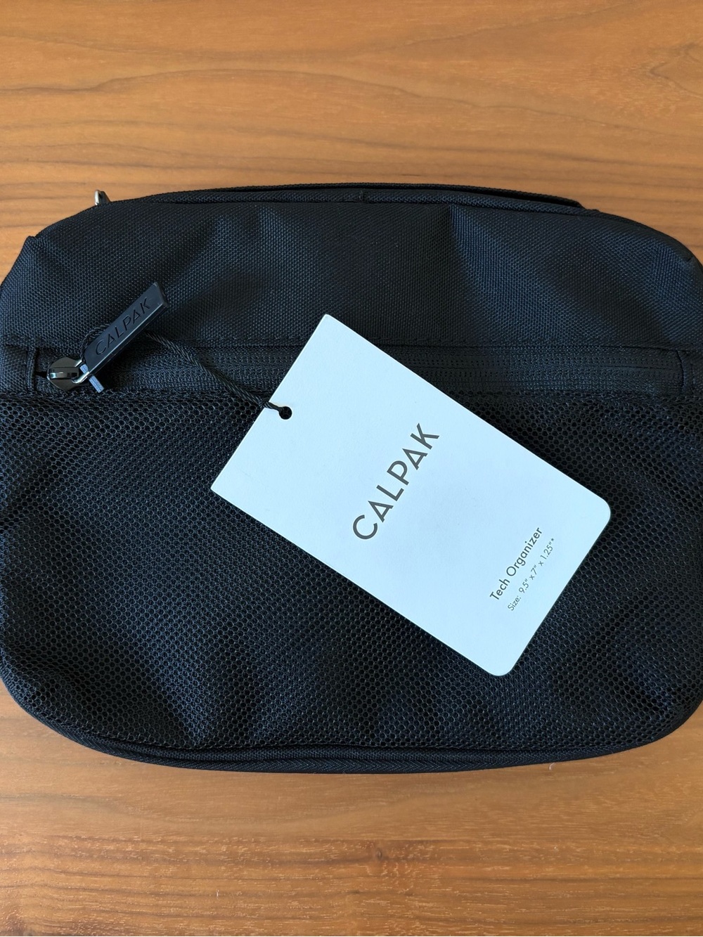 Calpak Black Mesh Tech Organizer Pouch